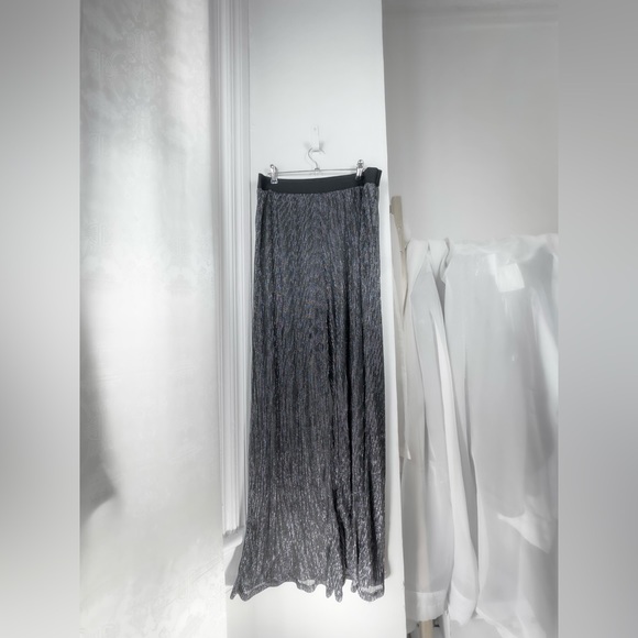 Mesh transparent wide pant • trousers [L-XL] shiny shimmering sheer - Picture 2 of 5